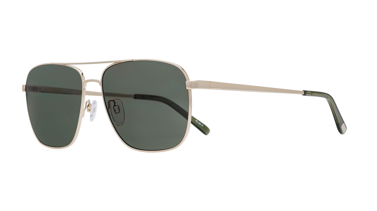 Paire de lunettes de soleil Atelier-78 Pascal /s couleur or - Côté à angle - Doyle