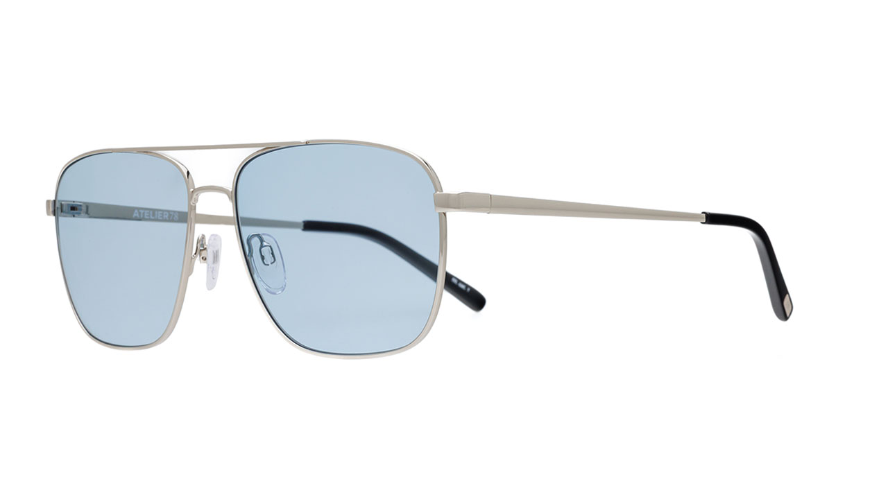 Paire de lunettes de soleil Atelier-78 Pascal /s couleur gris - Côté à angle - Doyle