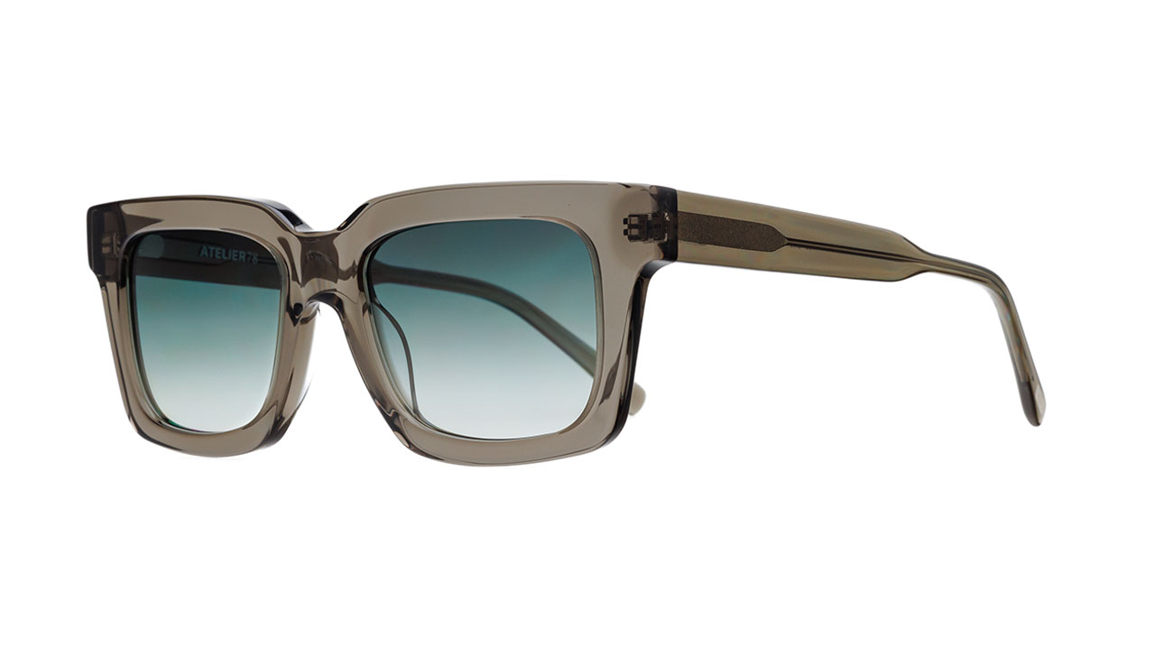 Paire de lunettes de soleil Atelier-78 Fred /s couleur olive - Côté à angle - Doyle