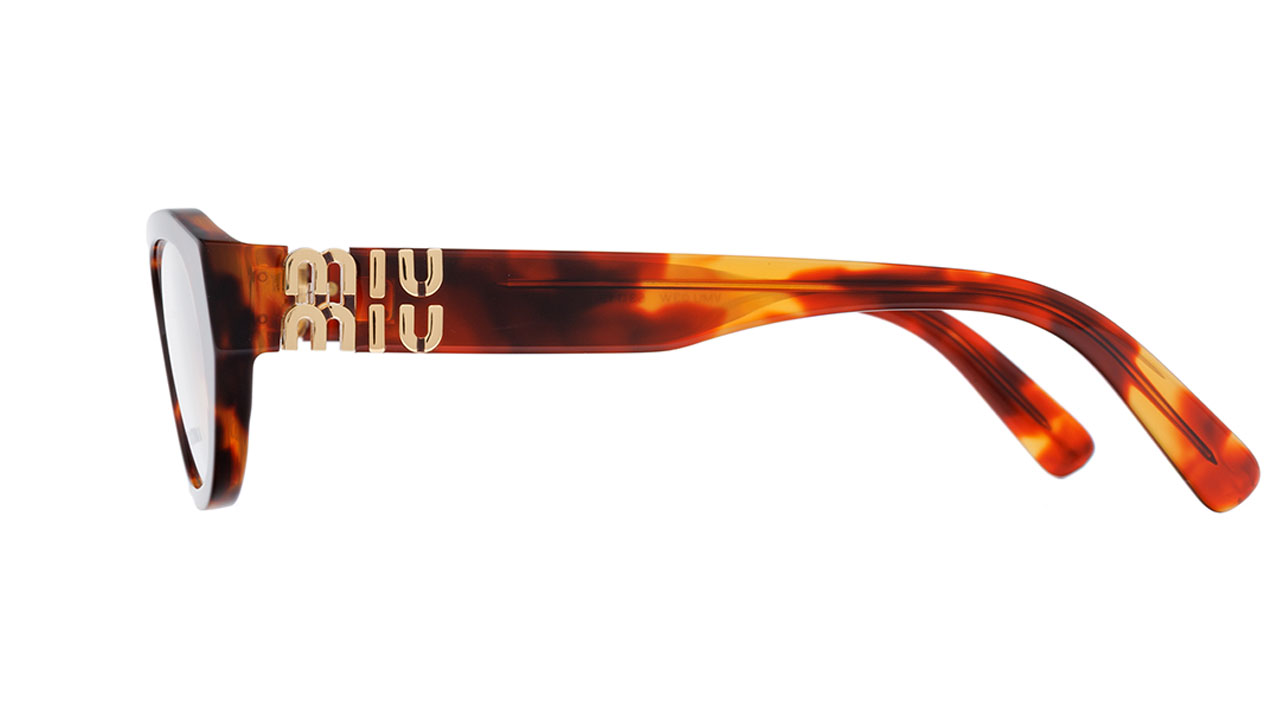 Paire de lunettes de vue Miu-miu Mu03w couleur havane - Côté droit - Doyle