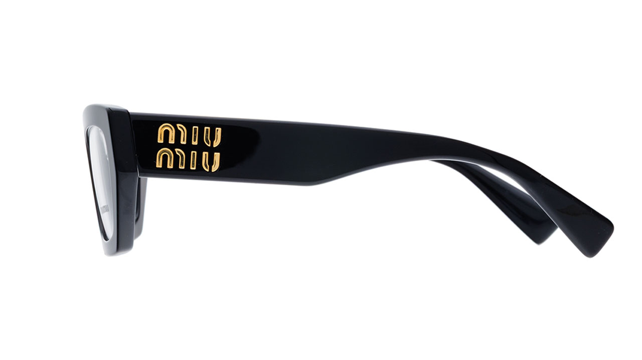 Paire de lunettes de vue Miu-miu Mu03x couleur noir - Côté droit - Doyle