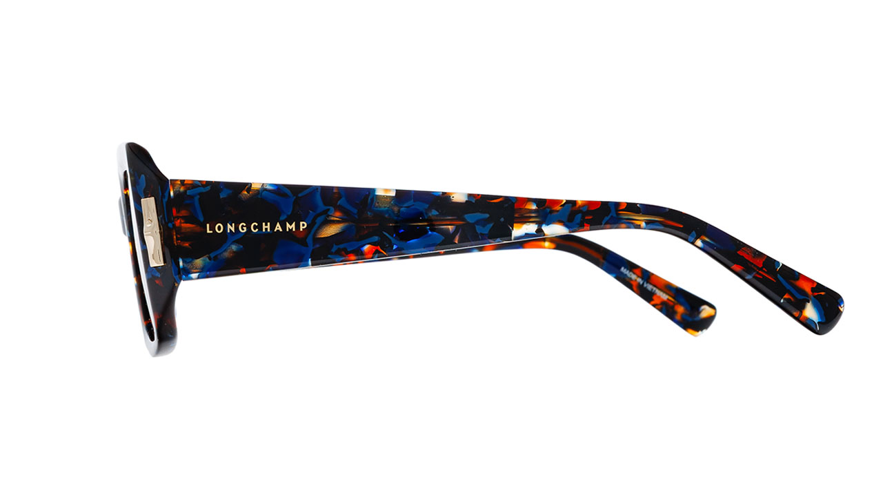 Paire de lunettes de soleil Longchamp Lo765s couleur marine - Côté droit - Doyle