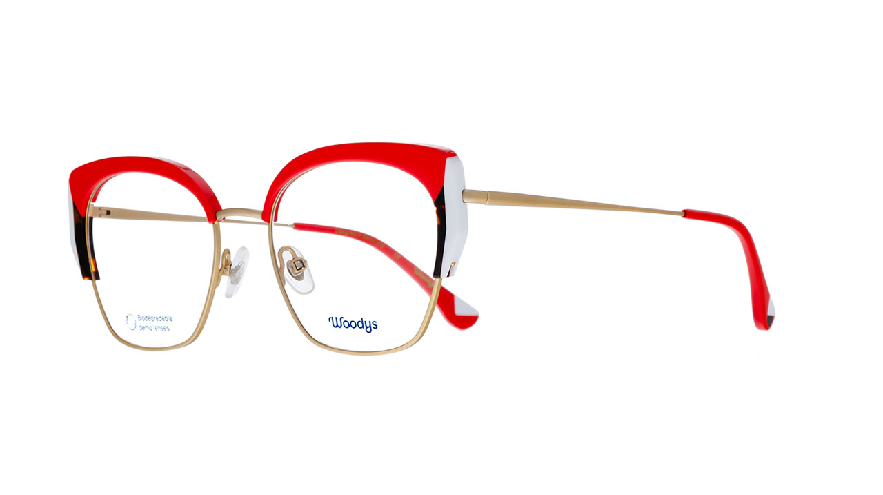 Paire de lunettes de vue Woodys Sinclair couleur bleu - Côté à angle - Doyle