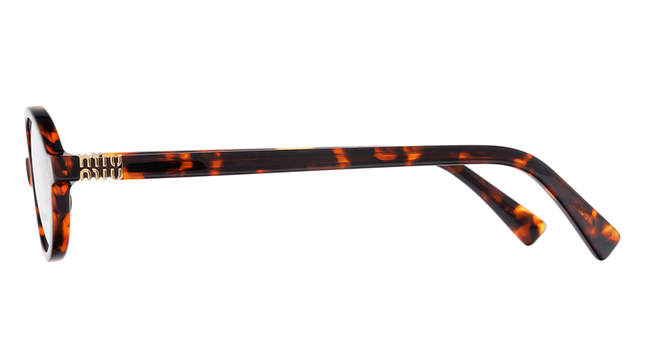 Paire de lunettes de vue Miu-miu Mu01x couleur havane - Côté droit - Doyle