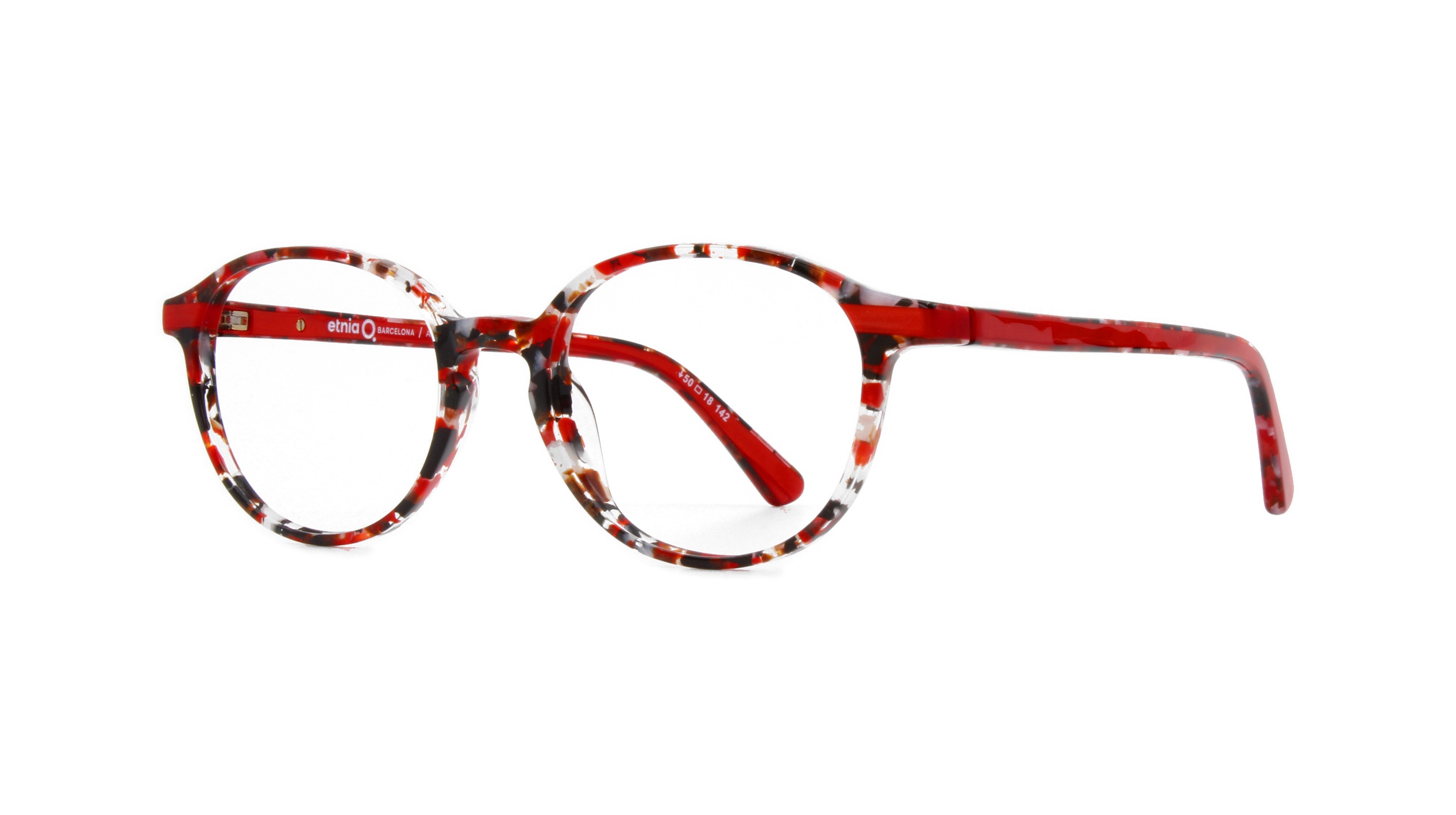 Paire de lunettes de vue Etnia-barcelona Anvers couleur rouge - Côté à angle - Doyle