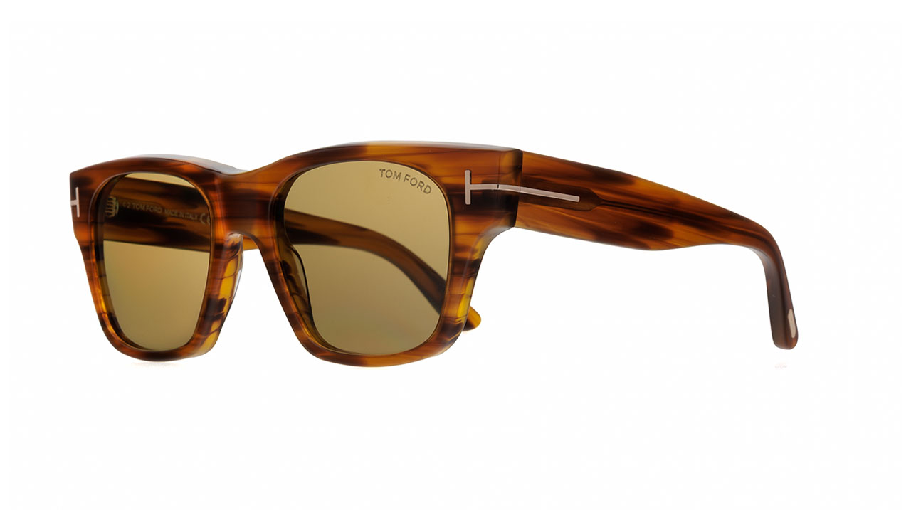 Paire de lunettes de soleil Tom-ford Tf1280 /s couleur havane - Côté à angle - Doyle