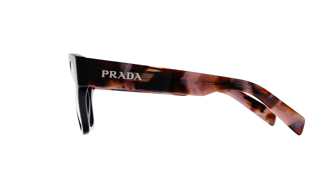 Paire de lunettes de vue Prada Prc06 couleur noir - Côté droit - Doyle