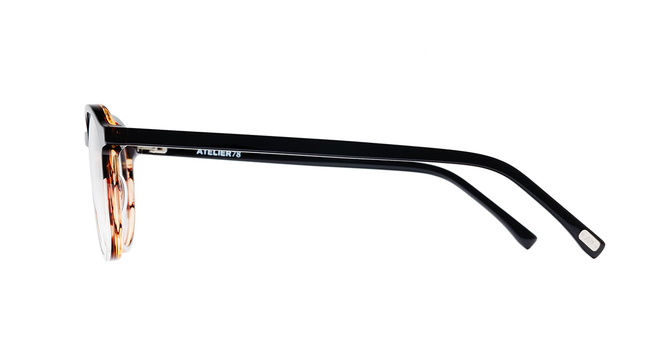 Paire de lunettes de vue Atelier-78 Charles couleur brun - Côté droit - Doyle