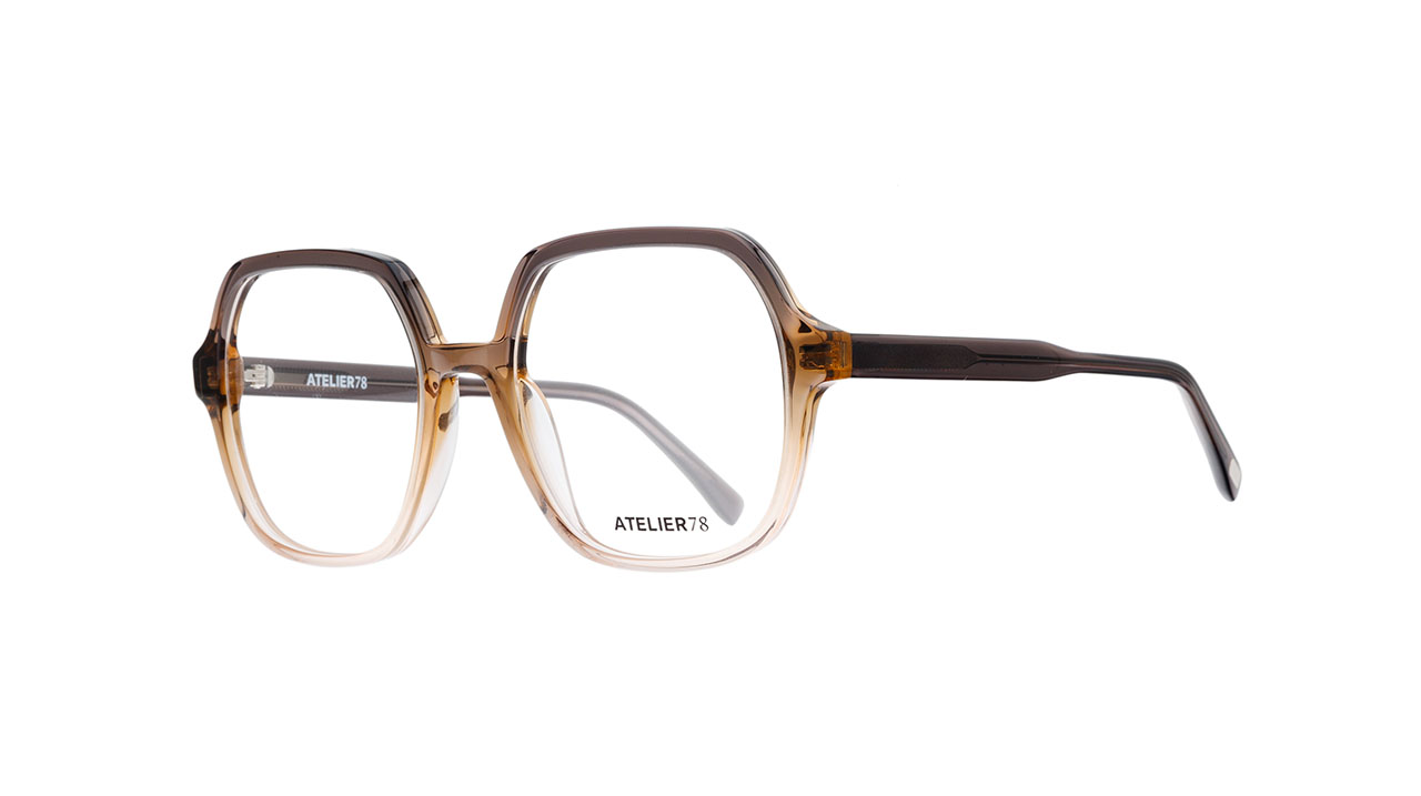 Paire de lunettes de vue Atelier-78 Angele couleur gris - Côté à angle - Doyle