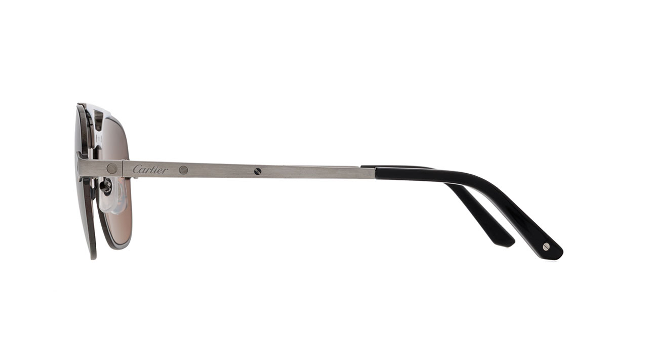 Paire de lunettes de soleil Cartier Ct0477s couleur havane or - Côté droit - Doyle