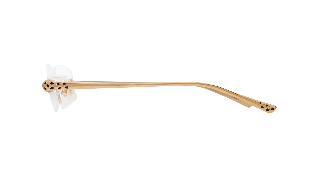 Paire de lunettes de vue Cartier Ct0494o couleur noir or - Côté droit - Doyle