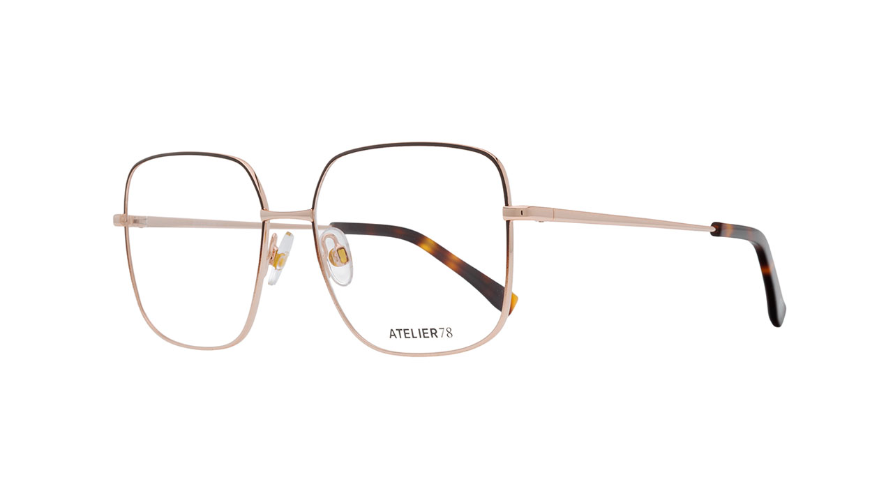 Paire de lunettes de vue Atelier-78 Isabelle couleur bordeaux - Côté à angle - Doyle