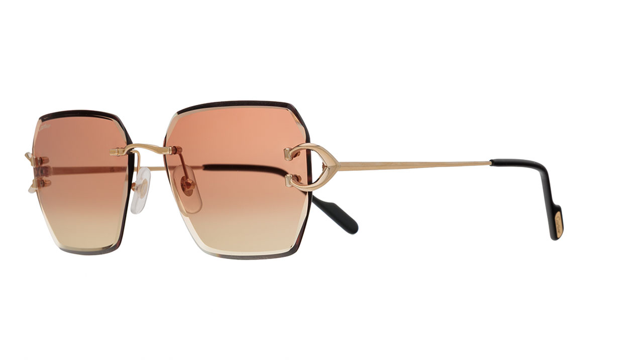 Paire de lunettes de soleil Cartier Ct0466s couleur n/d - Côté à angle - Doyle