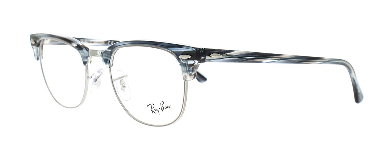 Paire de lunettes de vue Ray-ban Rx5154 couleur bleu - Côté à angle - Doyle