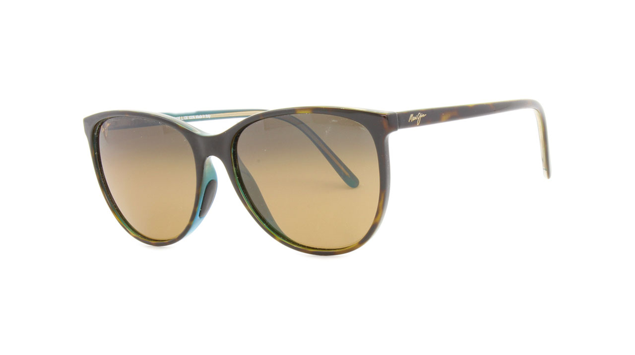 Paire de lunettes de soleil Maui-jim Hs723 couleur brun - Côté à angle - Doyle