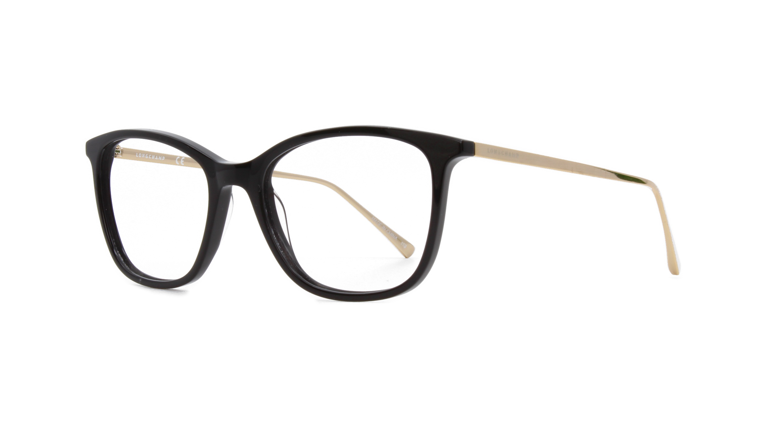 Paire de lunettes de vue Longchamp Lo2606 couleur noir - Côté à angle - Doyle