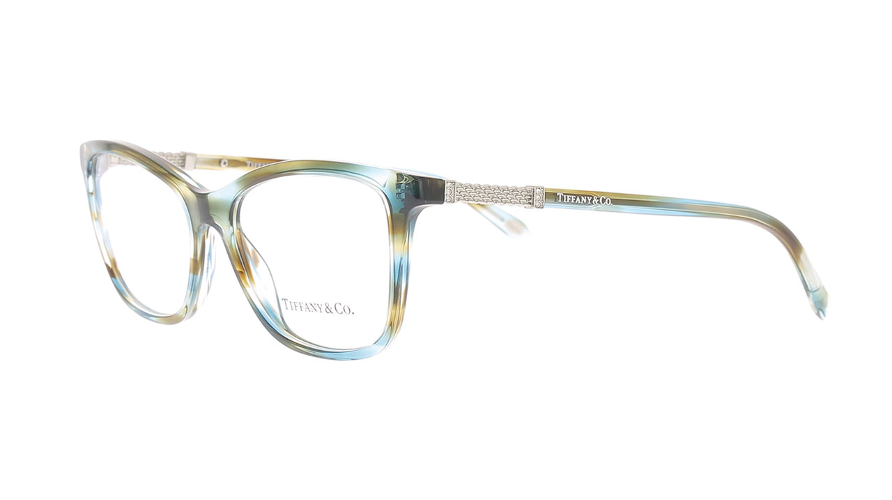 Paire de lunettes de vue Tiffany-co Tf2116b couleur bleu - Côté à angle - Doyle