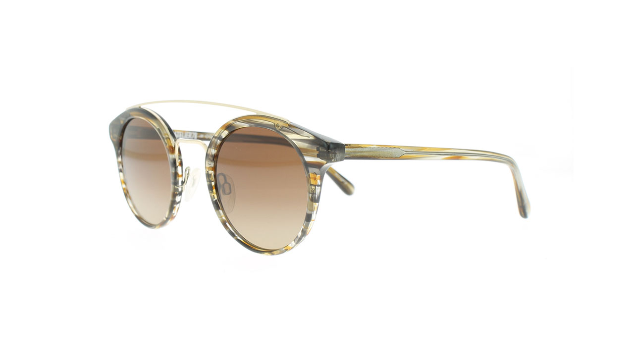 Paire de lunettes de soleil Atelier78 Alba /s couleur brun - Côté à angle - Doyle