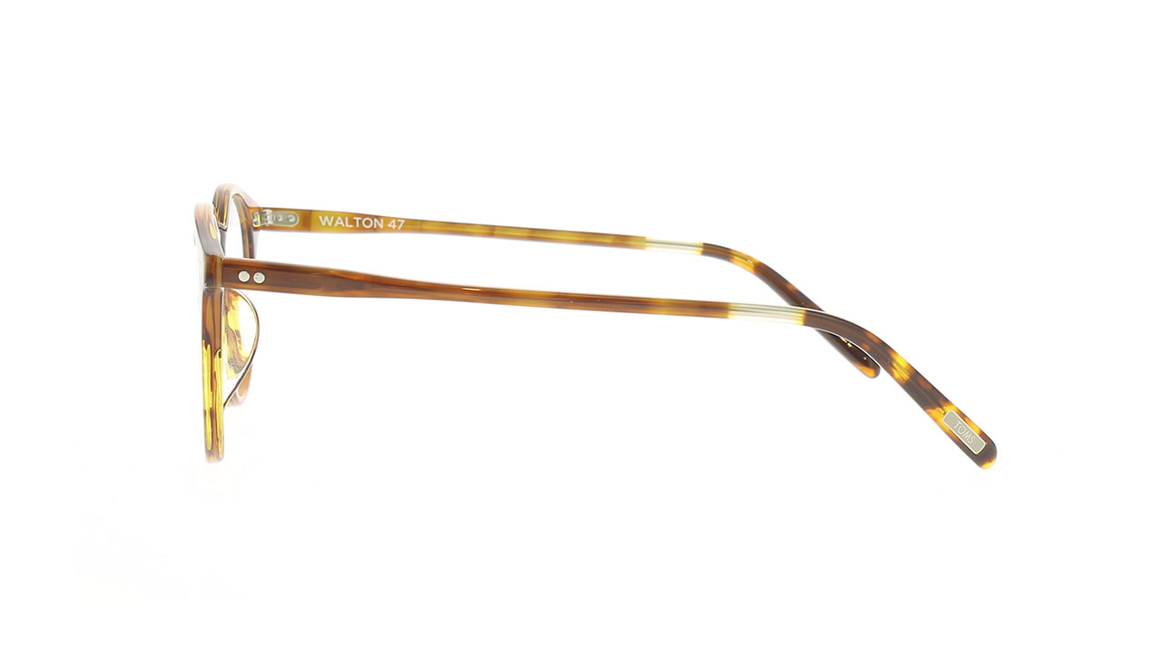 Paire de lunettes de vue Toms Walton 47 couleur brun - Côté droit - Doyle
