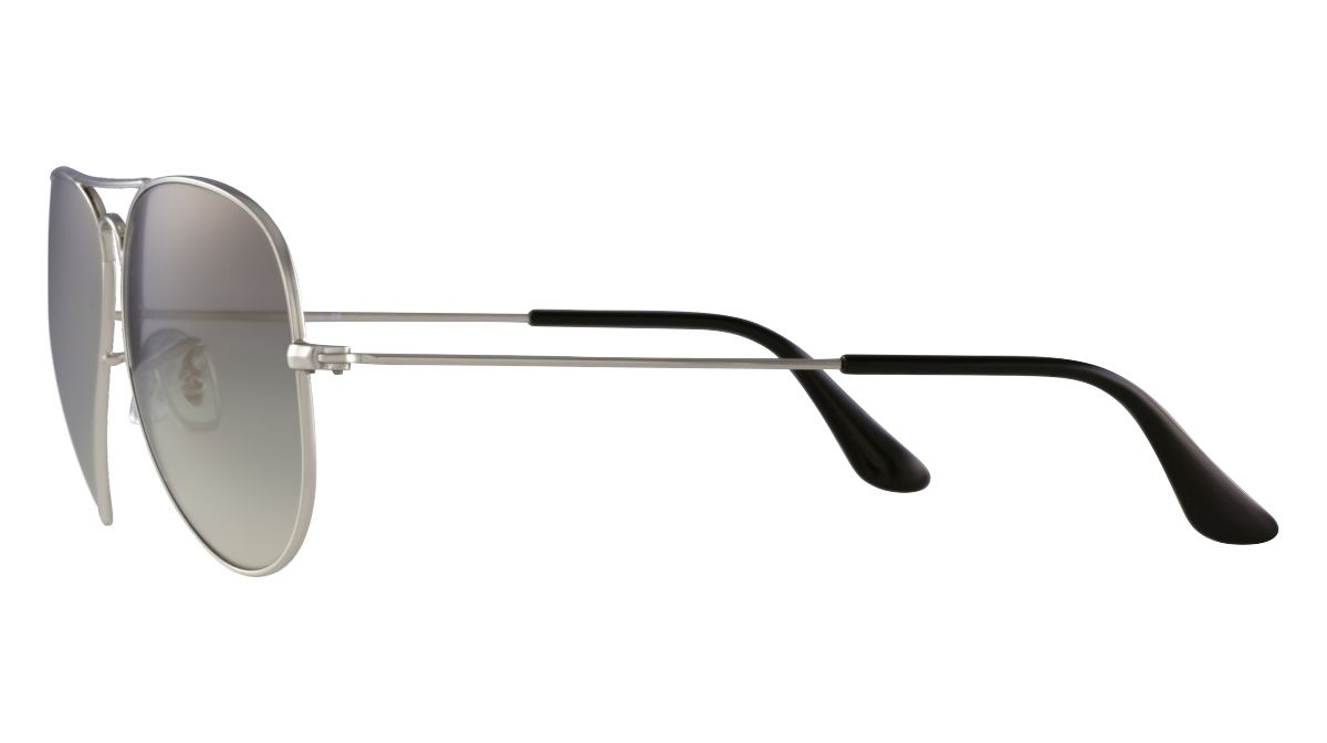 Paire de lunettes de soleil Ray-ban Rb3025 couleur gris - Côté à angle - Doyle
