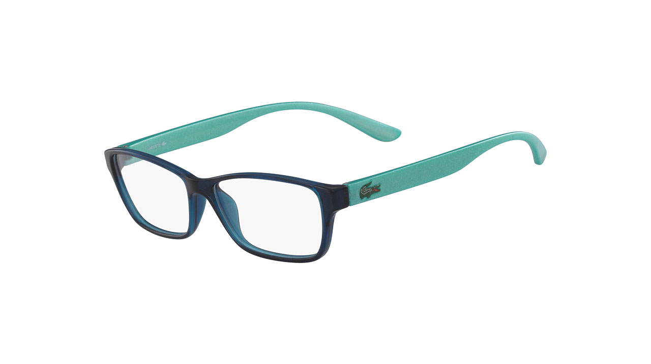 Paire de lunettes de vue Lacoste L3803b couleur marine - Côté à angle - Doyle