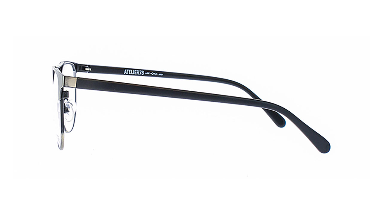 Paire de lunettes de vue Atelier78 Gaston couleur gris - Côté droit - Doyle