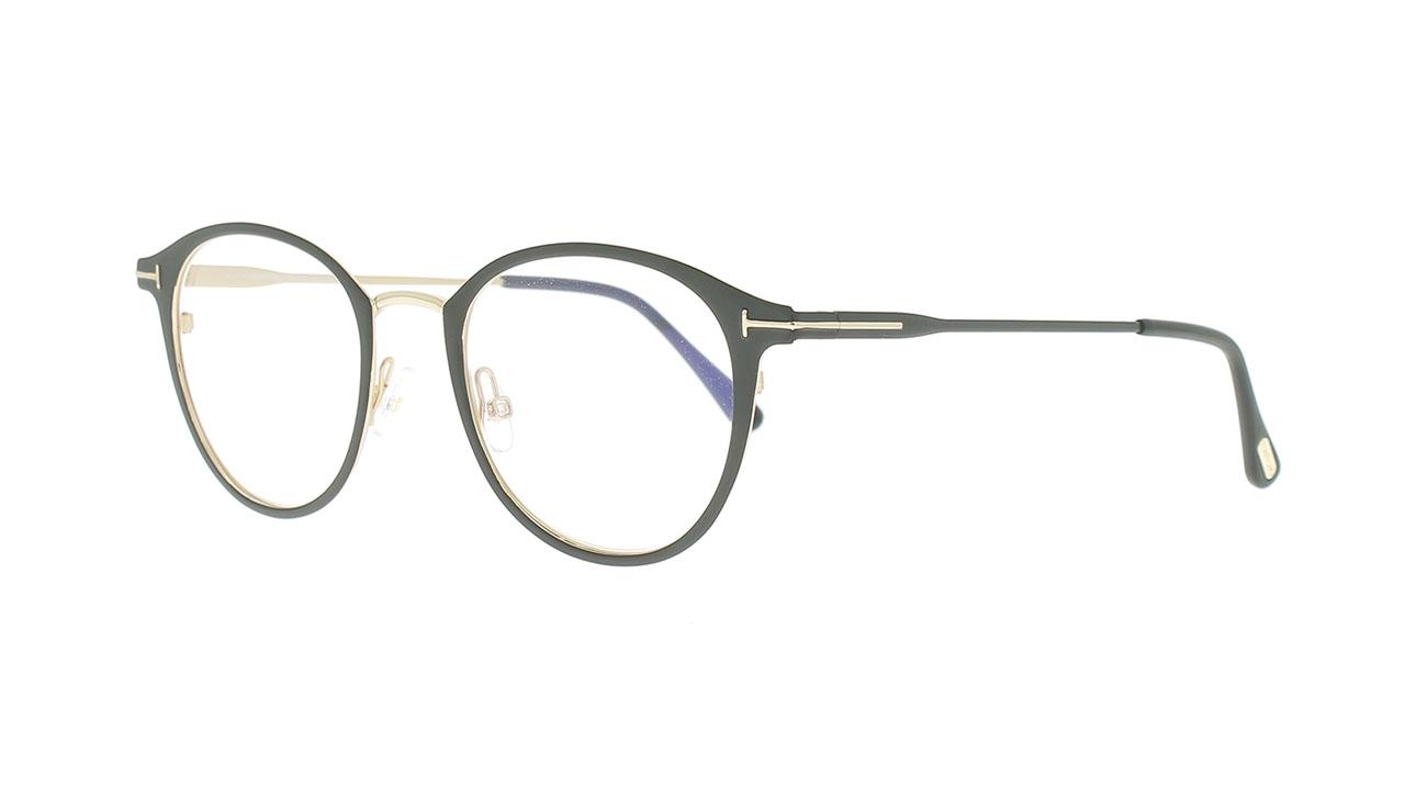 Paire de lunettes de vue Tom-ford Tf5528-b couleur noir - Côté à angle - Doyle