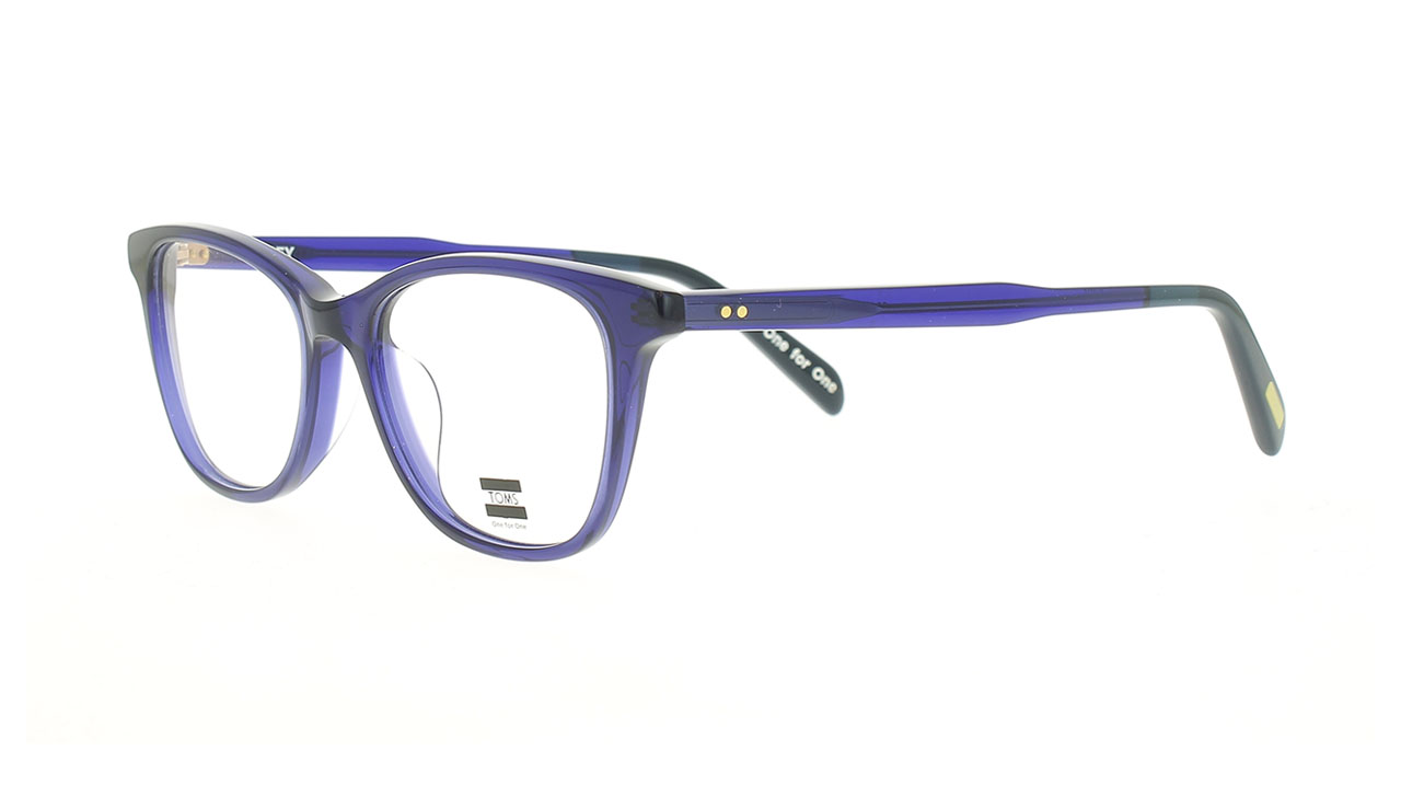 Paire de lunettes de vue Toms Kelsey couleur bleu - Côté à angle - Doyle