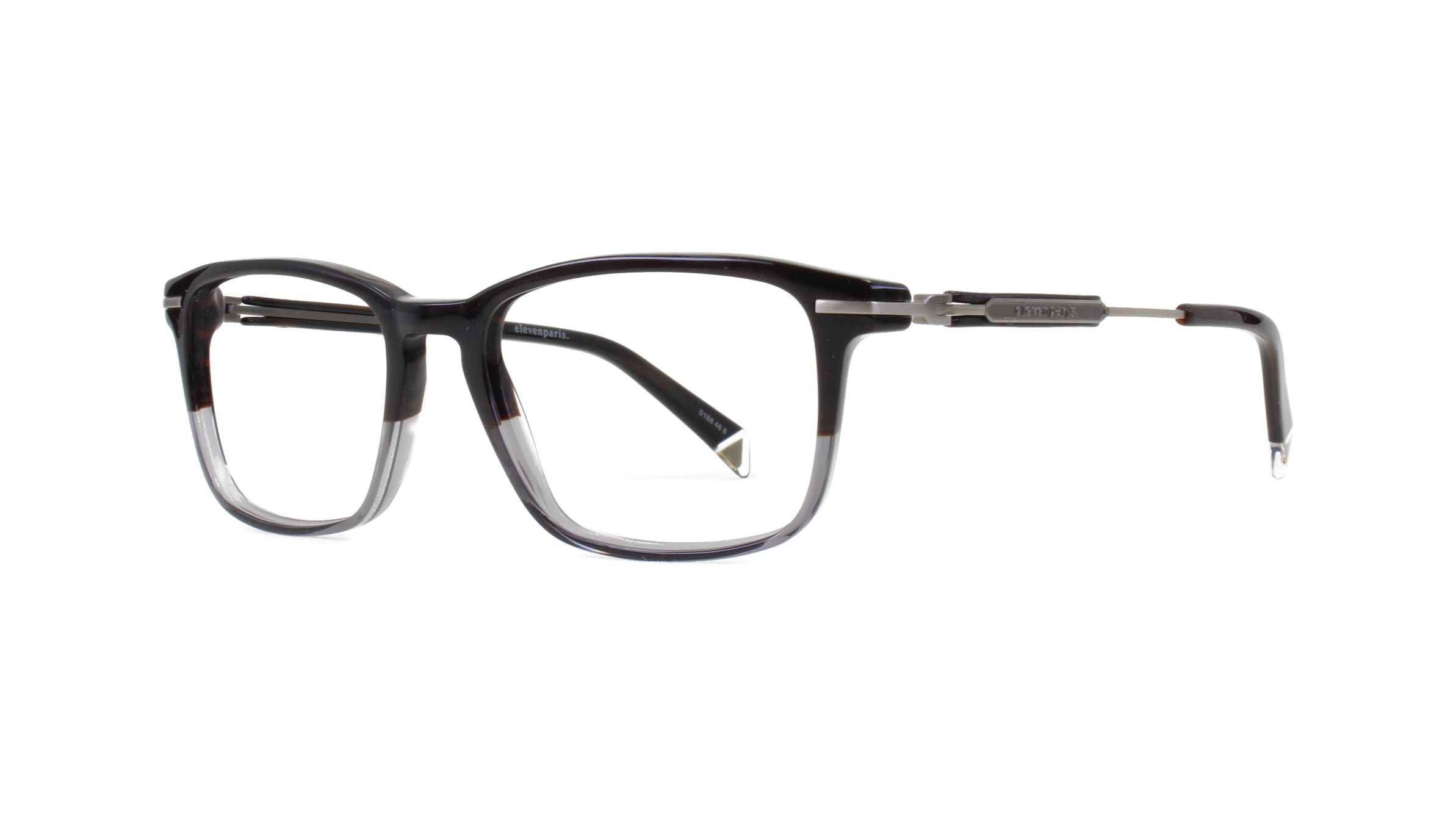 Paire de lunettes de vue Elevenparis Epam015 couleur gris - Côté droit - Doyle