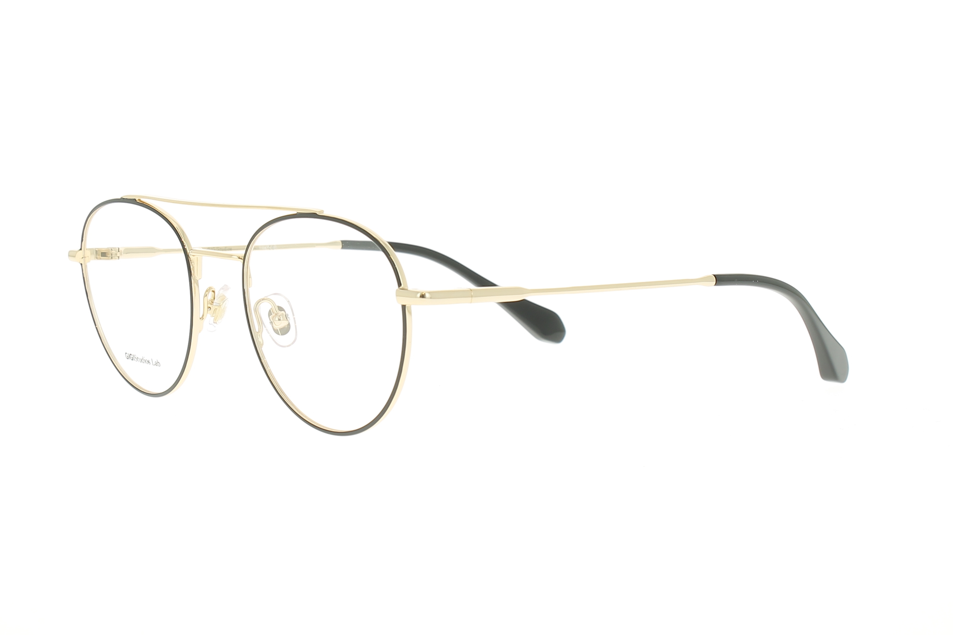Paire de lunettes de vue Gigi-studios Ocean couleur noir - Côté à angle - Doyle