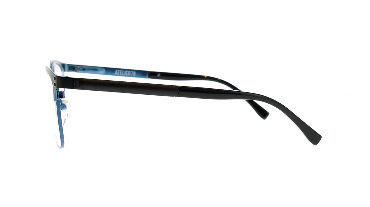 Paire de lunettes de vue Atelier-78 Anvers couleur marine - Côté droit - Doyle