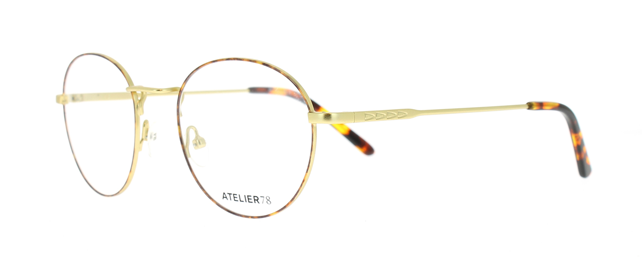 Paire de lunettes de vue Atelier78 Rully couleur brun - Côté à angle - Doyle