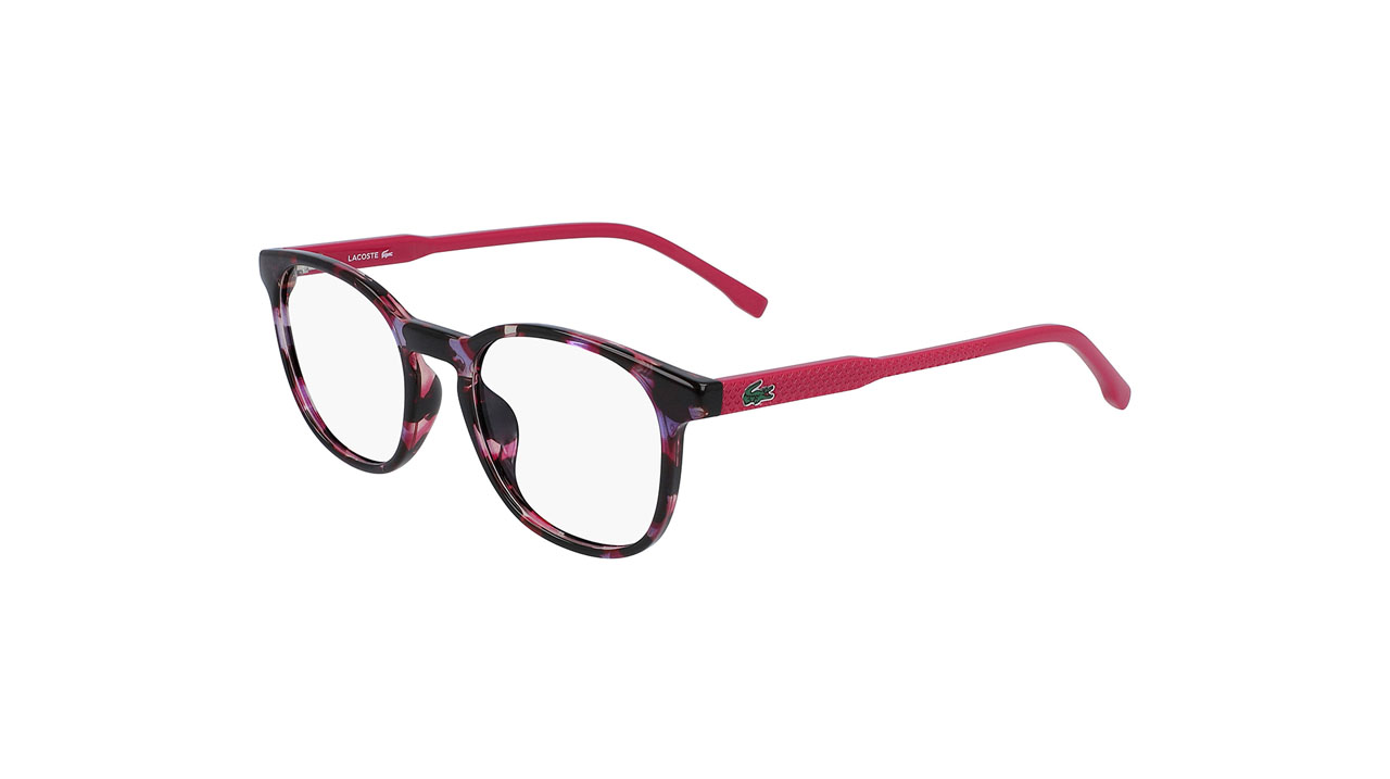 Paire de lunettes de vue Lacoste L3632 couleur rose - Côté à angle - Doyle