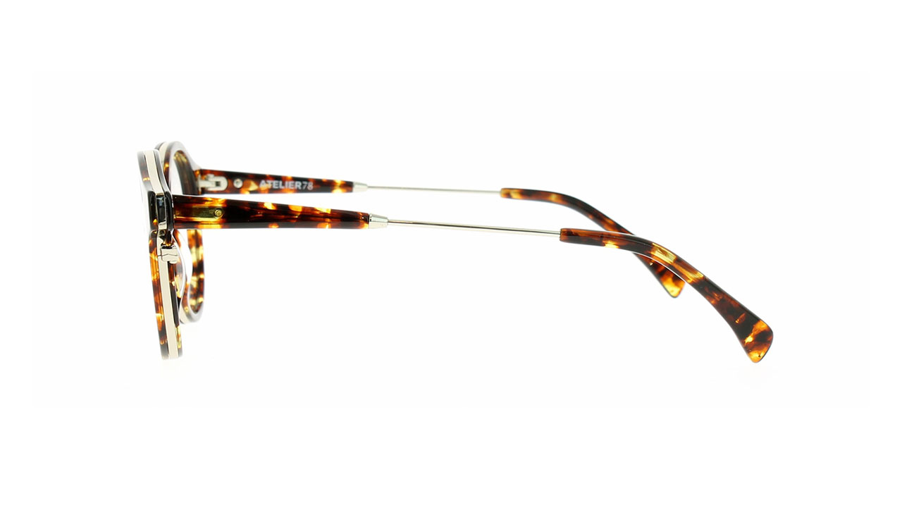 Paire de lunettes de vue Atelier78 Bahia couleur brun - Côté droit - Doyle