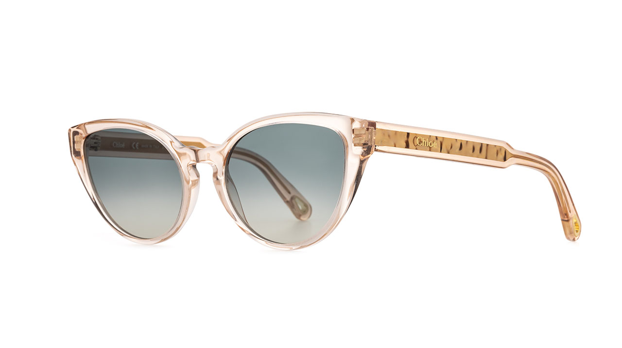 Paire de lunettes de soleil Chloe-marchon Ce757s couleur pêche - Côté à angle - Doyle