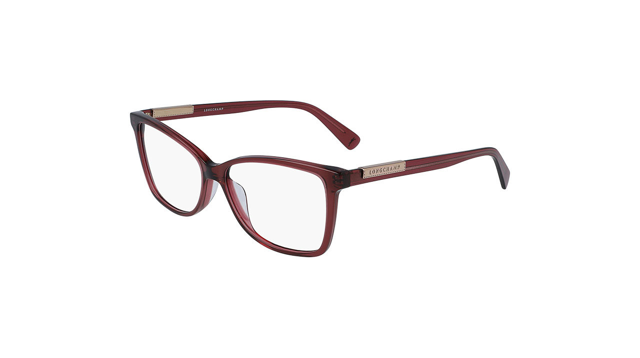 Paire de lunettes de vue Longchamp Lo2646 couleur rouge - Côté à angle - Doyle