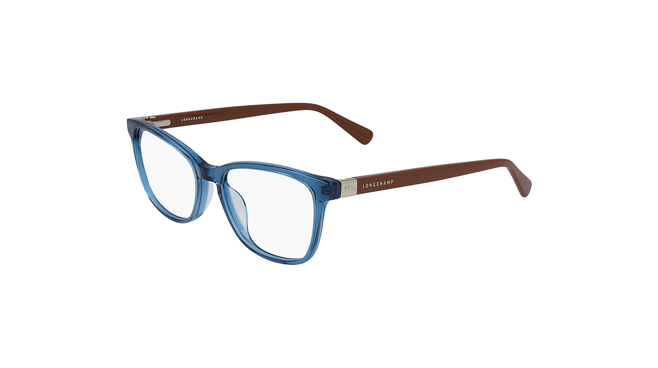 Paire de lunettes de vue Longchamp Lo2647 couleur bleu - Côté à angle - Doyle