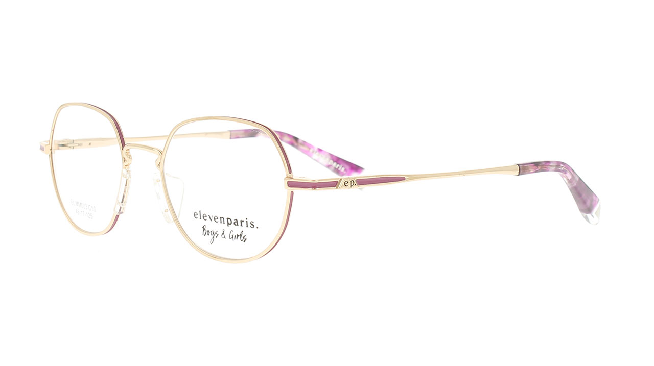 Paire de lunettes de vue Elevenparis-boys-girls Elmm003 couleur or - Côté à angle - Doyle