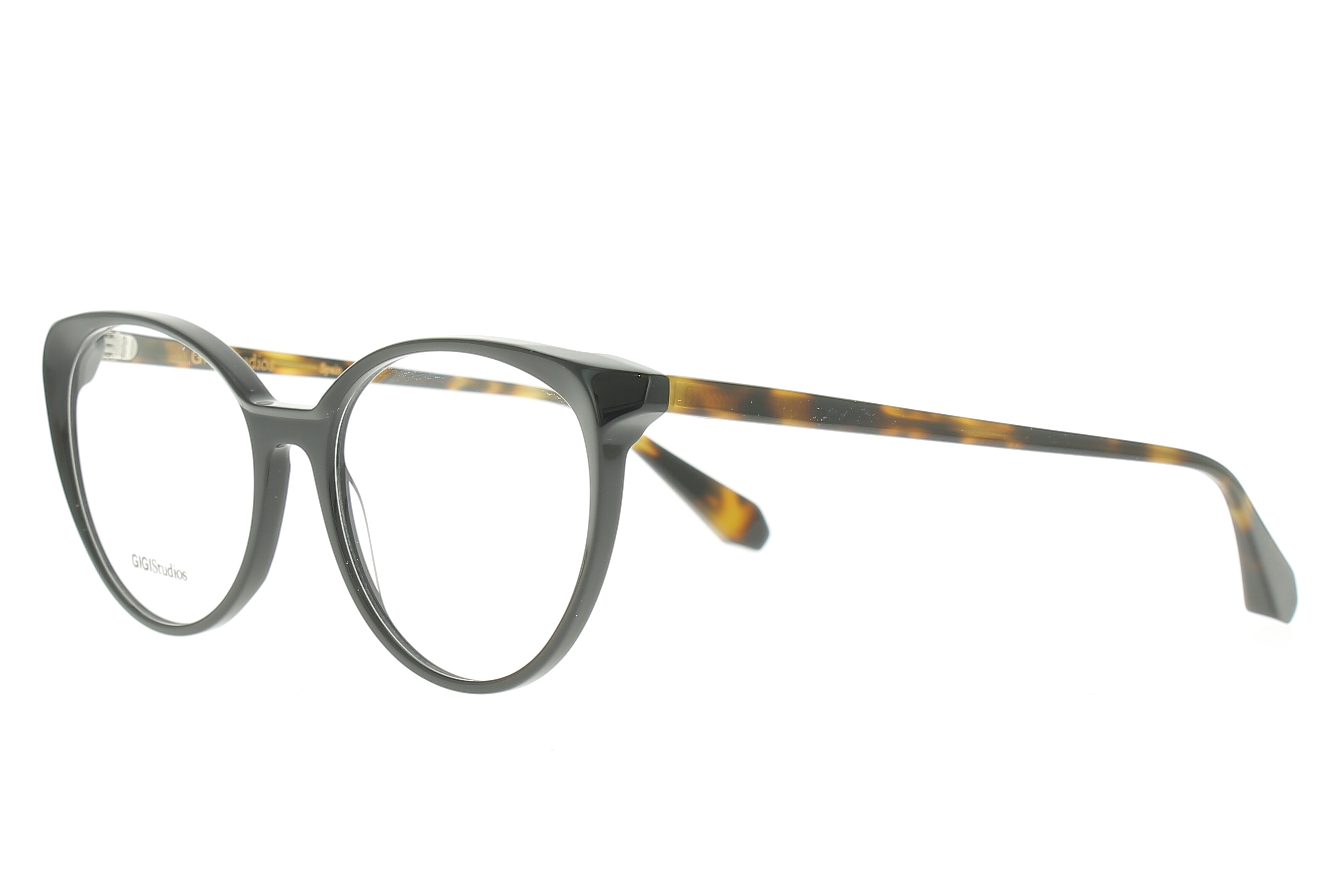 Paire de lunettes de vue Gigi-studio Nimara couleur noir - Côté à angle - Doyle