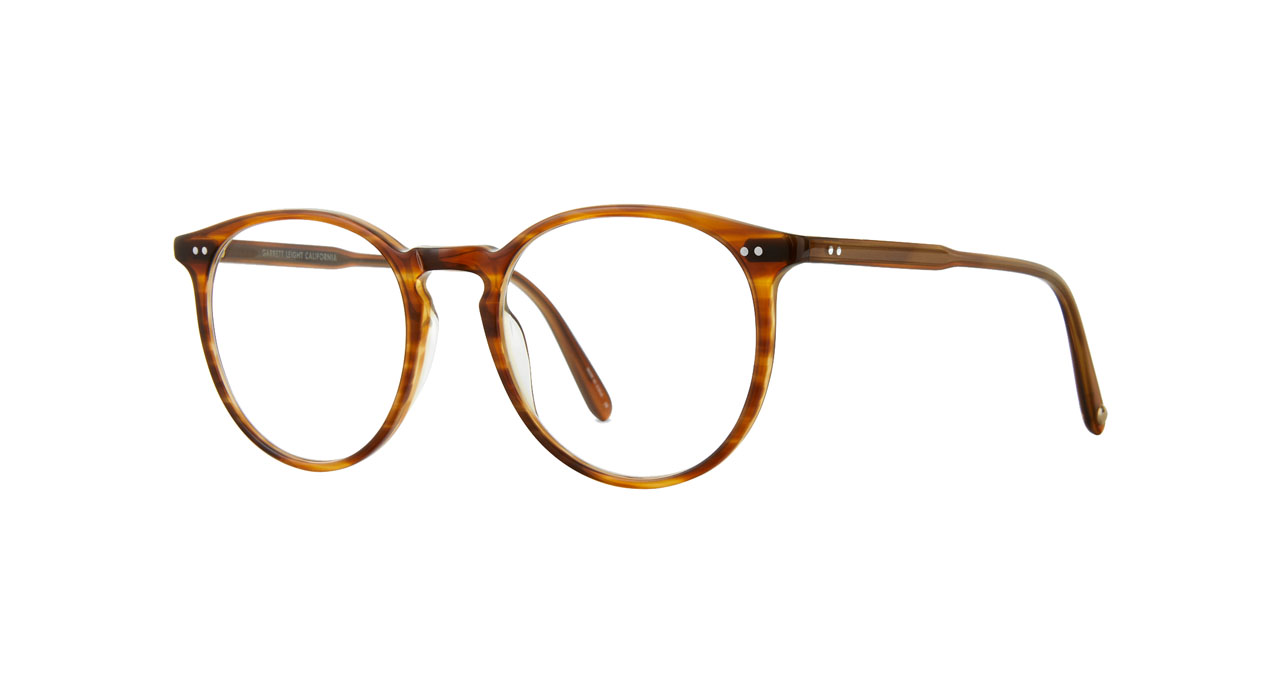 Paire de lunettes de vue Garrett-leight Morningside couleur bronze - Côté à angle - Doyle