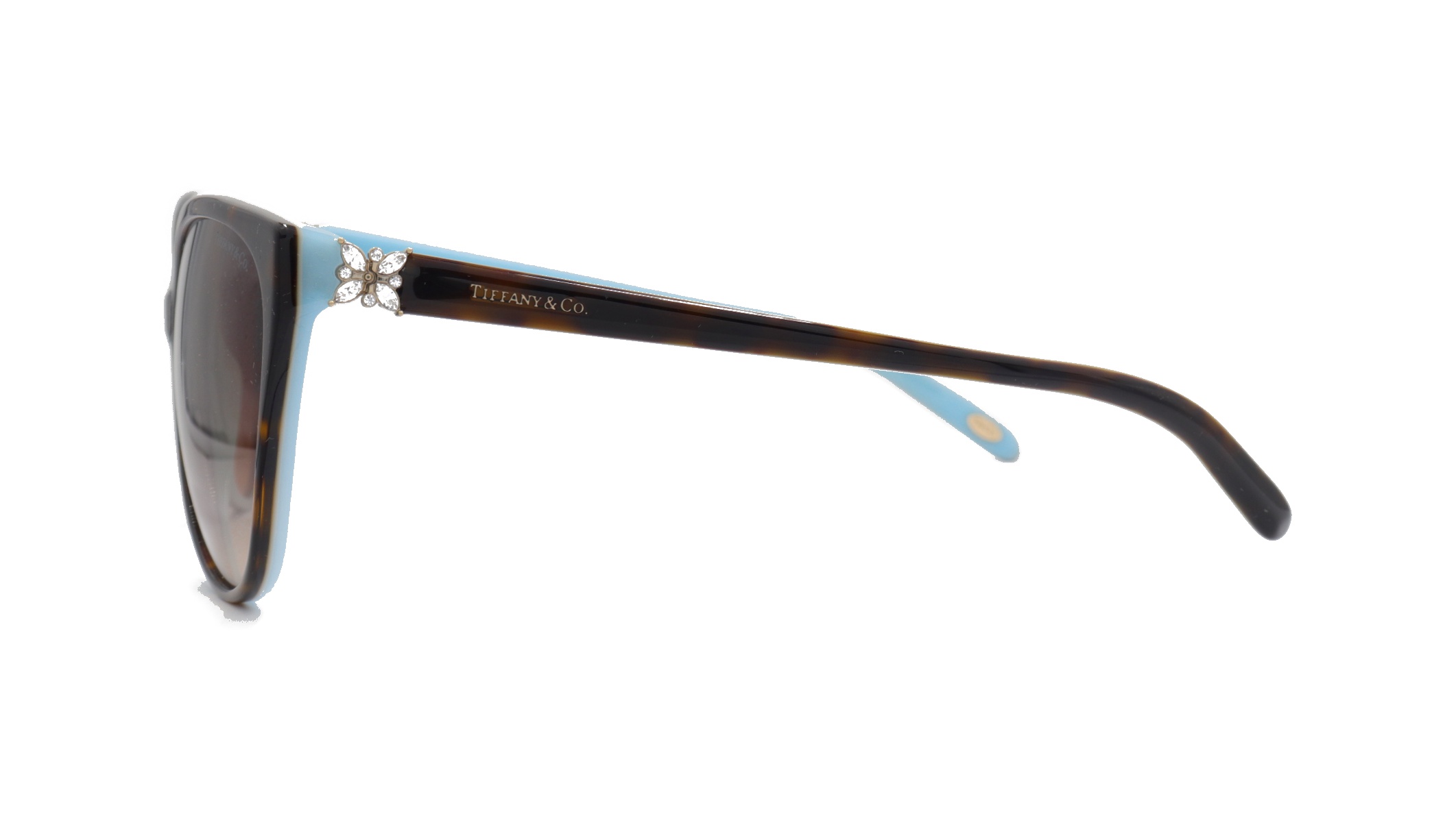 Paire de lunettes de soleil Tiffany Tf4089b /s couleur brun - Côté droit - Doyle