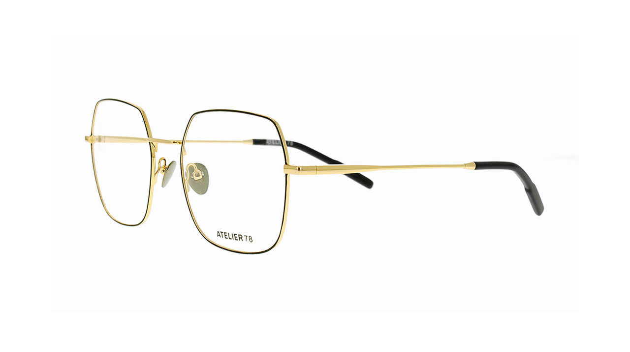 Paire de lunettes de vue Atelier78 Orchid couleur noir - Côté à angle - Doyle