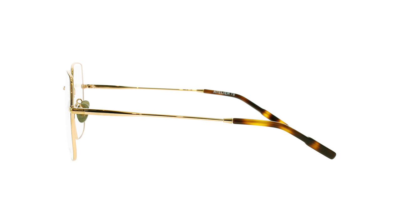 Paire de lunettes de vue Atelier78 Orchid couleur or - Côté droit - Doyle