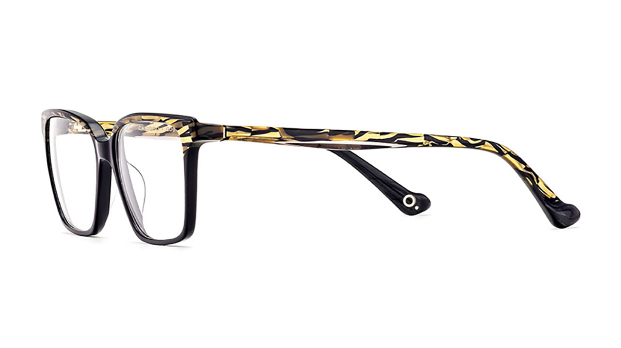 Paire de lunettes de vue Etnia-barcelona Cariboo couleur noir - Côté à angle - Doyle