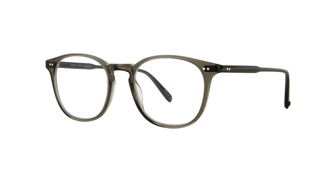 Paire de lunettes de vue Garrett-leight Justice couleur gris - Côté droit - Doyle