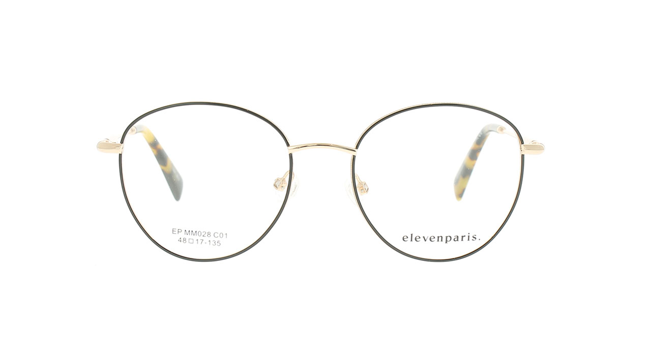 Paire de lunettes de vue Elevenparis Epmm028 couleur noir - Doyle