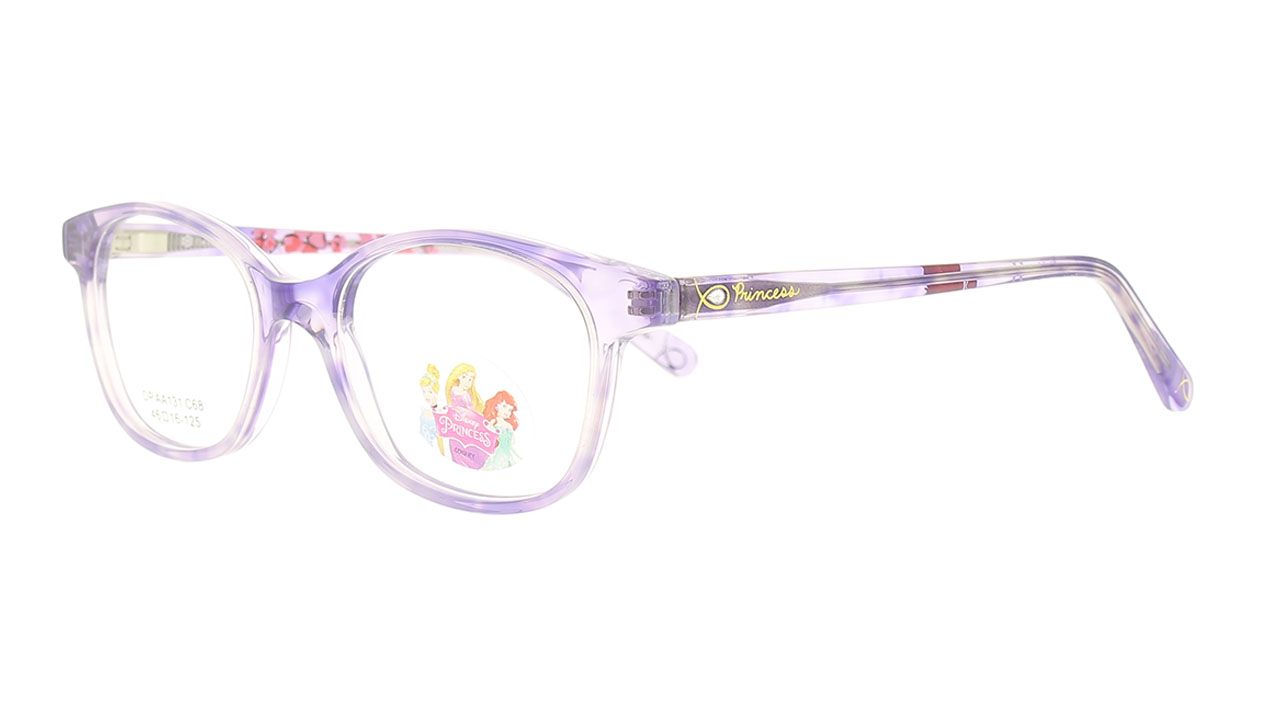 Paire de lunettes de vue Opal-enfant Dpaa131 couleur mauve - Côté à angle - Doyle