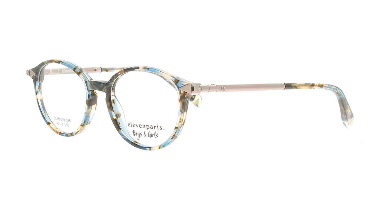 Paire de lunettes de vue Elevenparis-boys-girls Elam010 couleur bleu - Côté à angle - Doyle