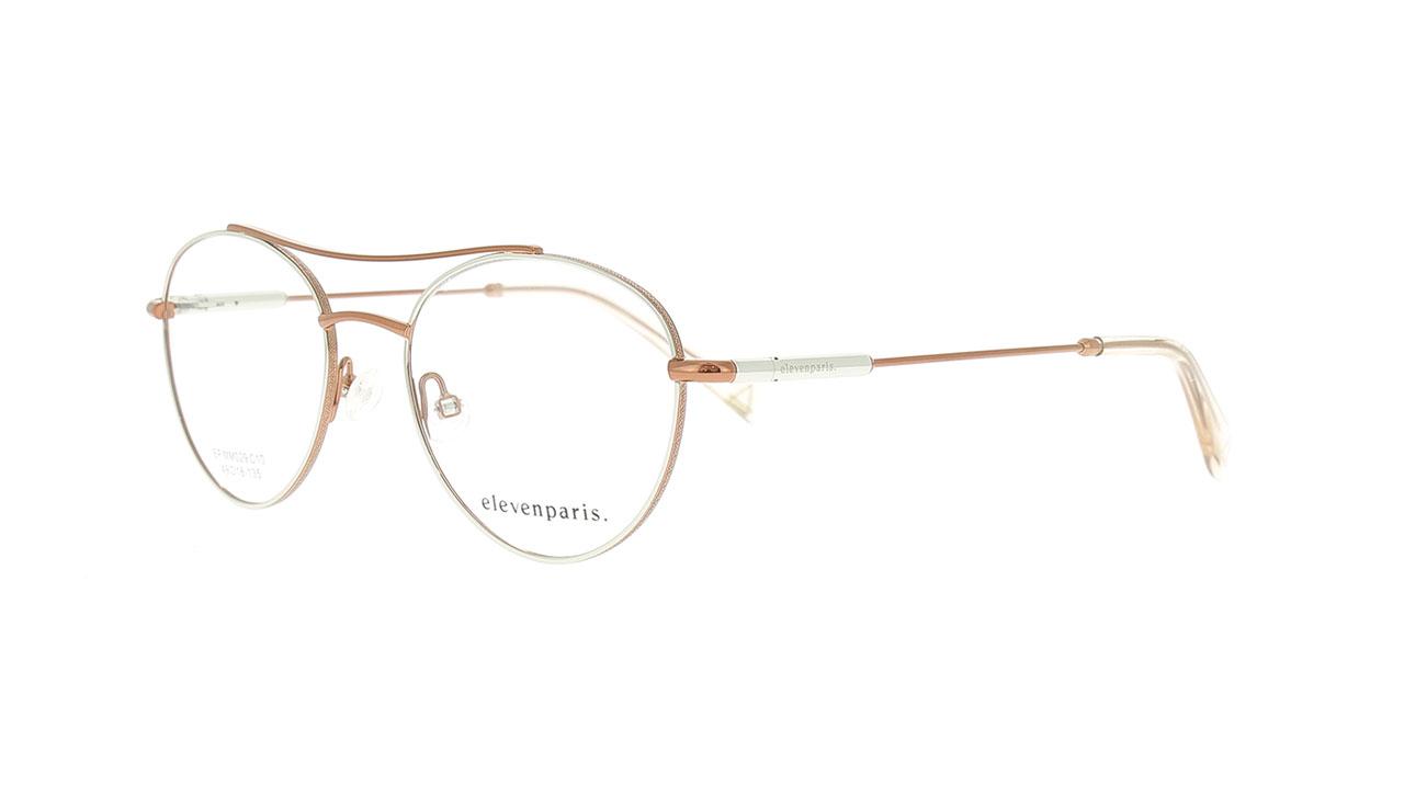 Paire de lunettes de vue Elevenparis Epmm029 couleur bronze - Côté à angle - Doyle