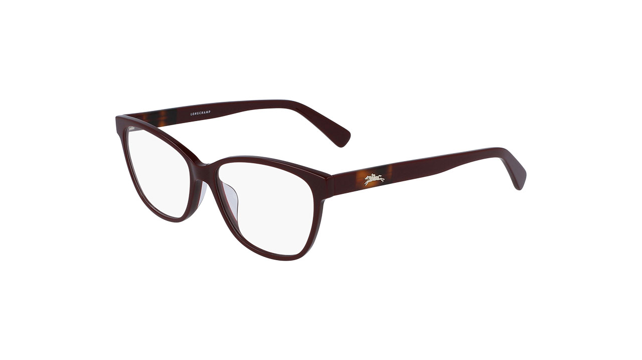 Paire de lunettes de vue Longchamp Lo2657 couleur rouge - Côté à angle - Doyle
